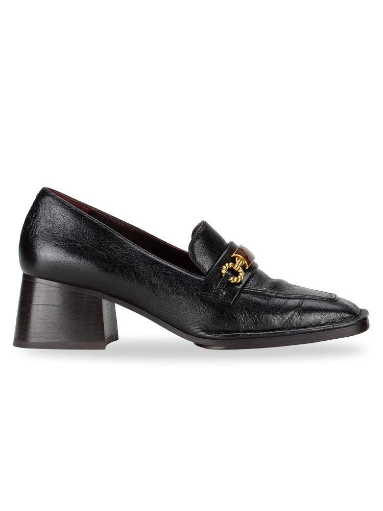 Perrine Heel Loafers Perfect Black Sz 7.5