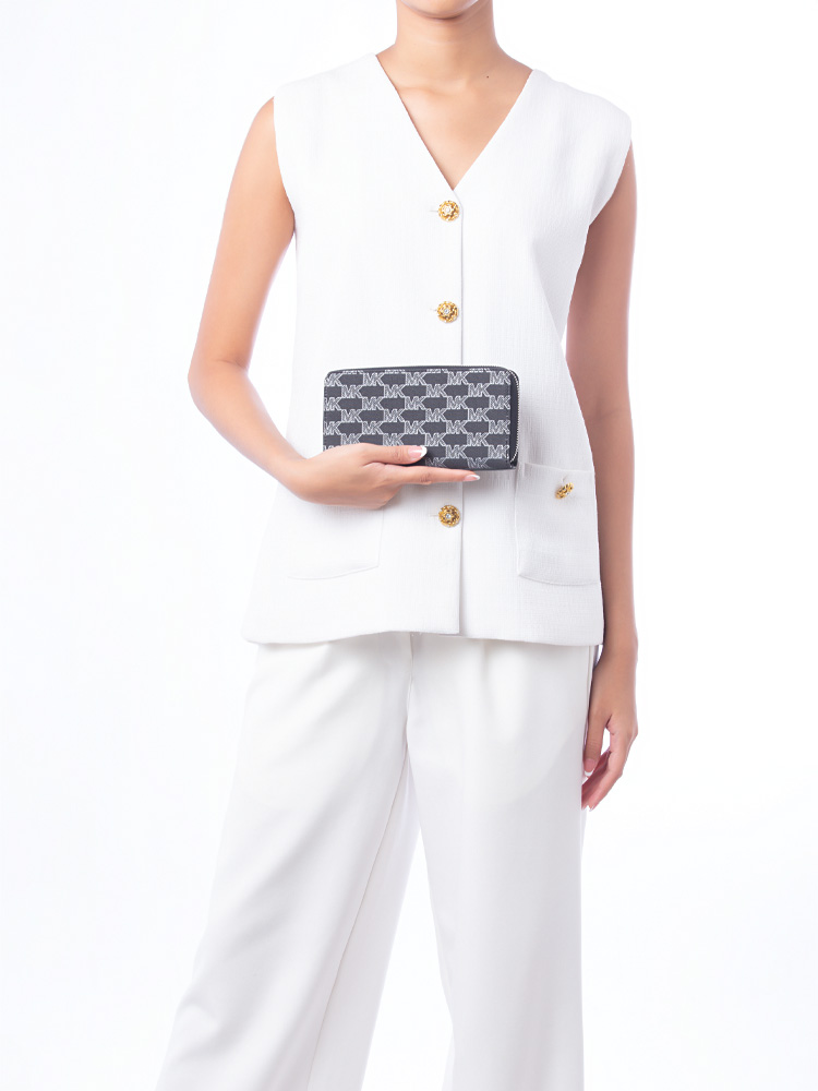 Signature Cooper Tech Zip Wallet Black Multi