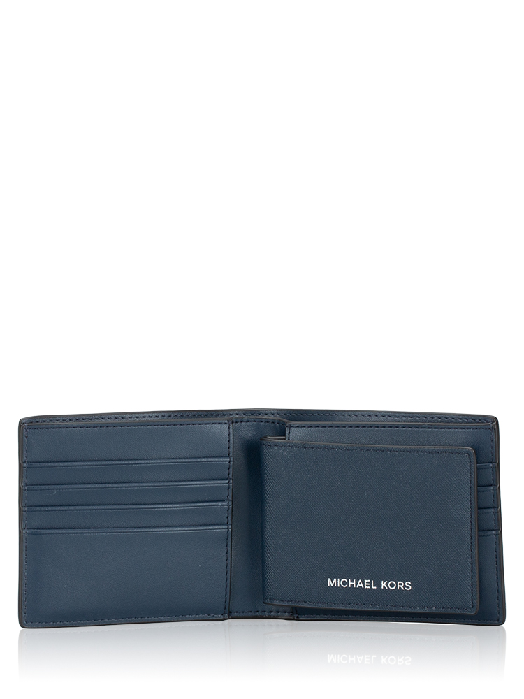 Men Rivington Leather Billfold Passcase Wallet Navy