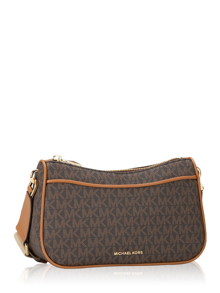 Signature Jet Set Medium Crossbody with AirPods Pro Pocket Brown Acorn