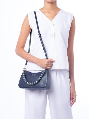 Madison Faux Pearl Medium Convertible Crossbody Parisian Navy