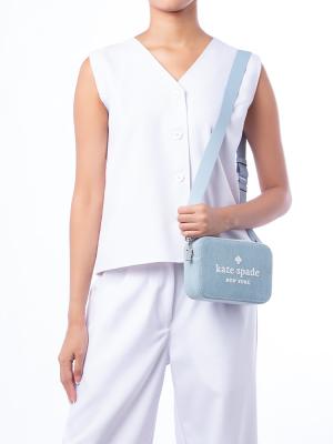 Oh Snap Colorblock Denim Camera Bag Blue Multi