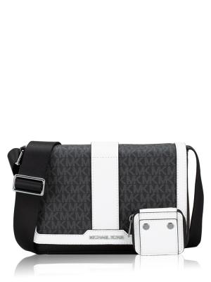 Signature Colorblock Cooper Crossbody with Pouch Bright White