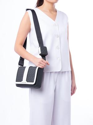 Signature Colorblock Cooper Crossbody with Pouch Bright White