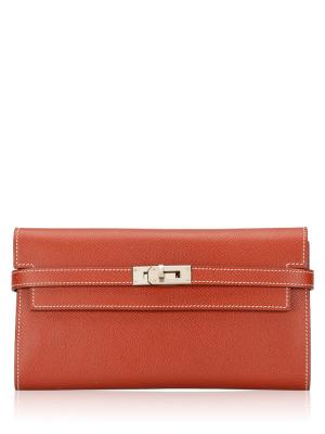 Epsom Kelly Longue Wallet Cuivre
