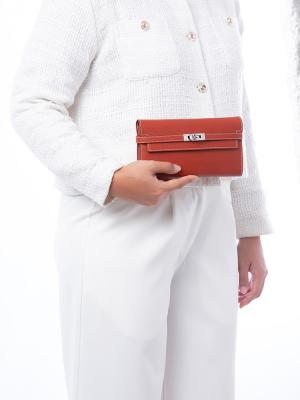 Epsom Kelly Longue Wallet Cuivre