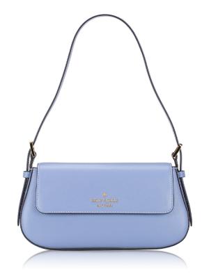 Madison Leather Small Flap Shoulder Bag Frosted Blueberry