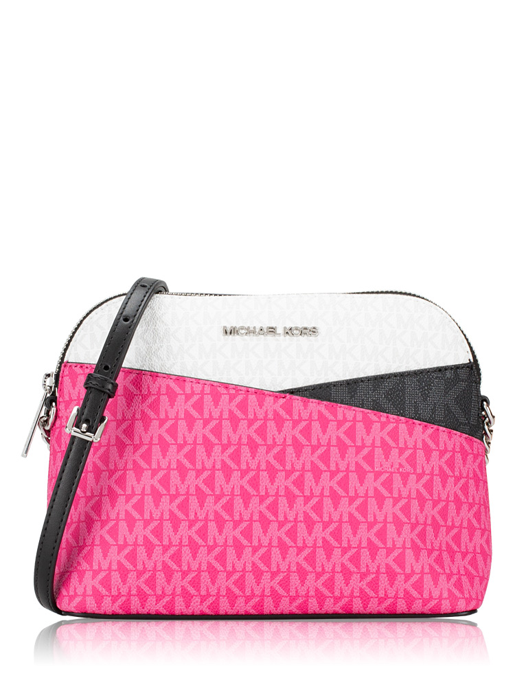 Signature Jet Set  Colorblock Medium Dome X Crossbody Dragon Fruit