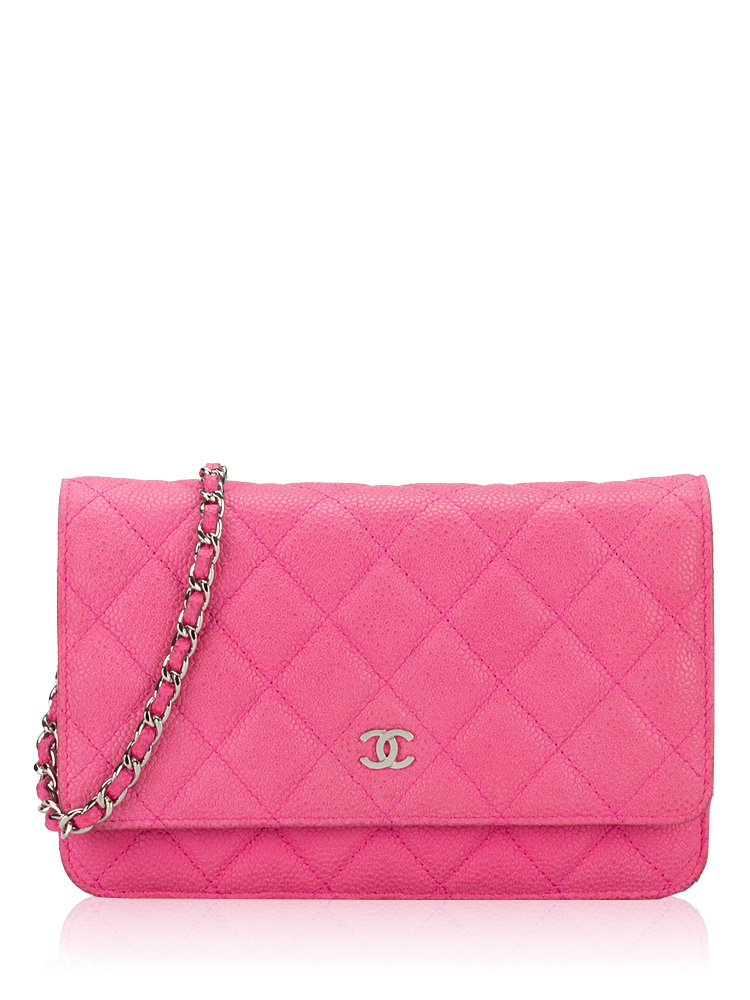 Matte Caviar Wallet on Chain WOC Rose