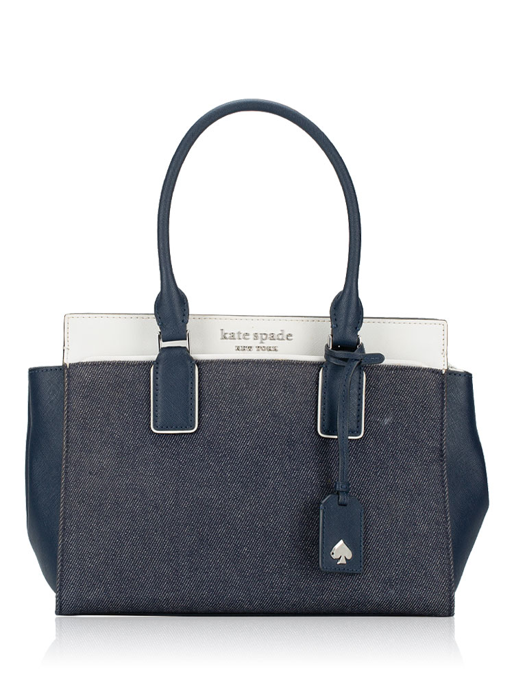 Cameron Denim Colorblock Medium Satchel Denim Multi