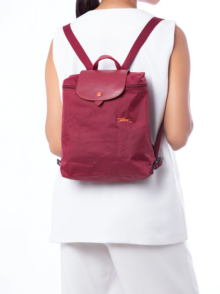 Le Pliage Club Backpack Garnet Red Orange