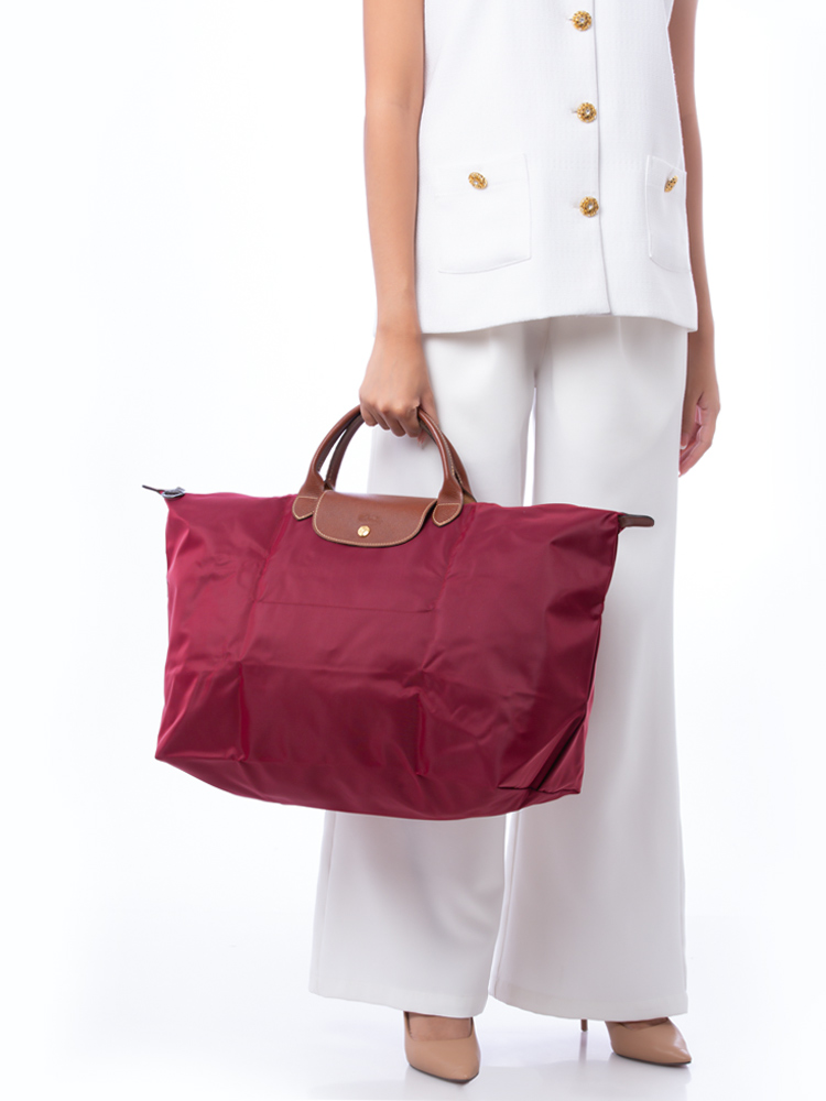 Le Pliage Original Large Travel Bag Garnet Red