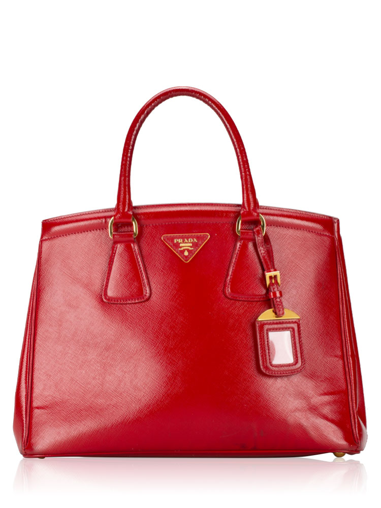 BN2402 Saffiano Vernic Top Handle Bag Rosso