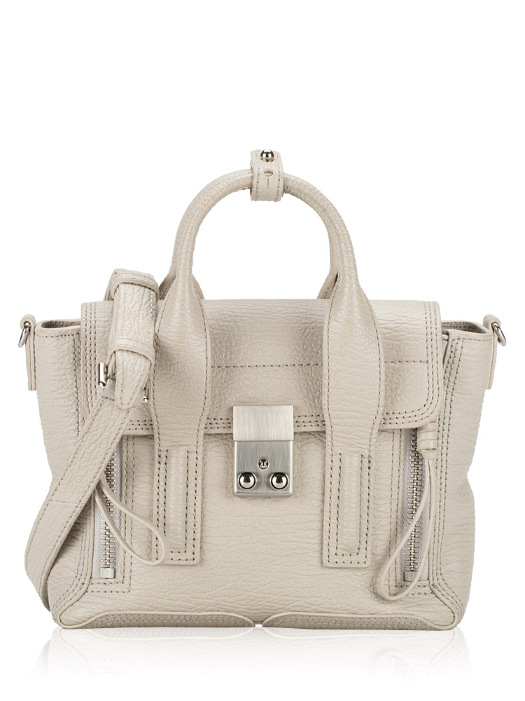 Textured Calfskin Mini Pashli Feather