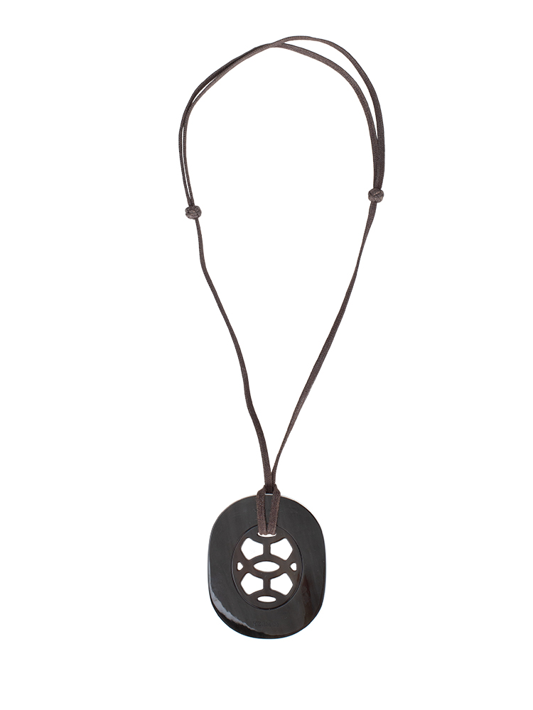 Buffalo Horn Lacquer Lift Necklace PM White