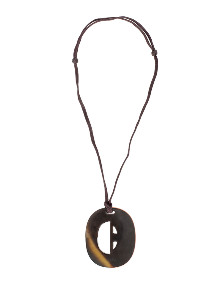 Buffalo Horn Lacquer Lift Necklace Meringue