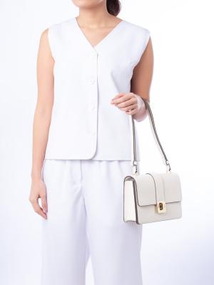 Phoebe Turnlock Shoulder Bag Meringue