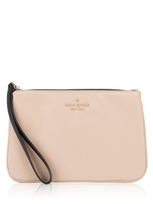Chelsea Colorblock Medium Wristlet Warm Beige