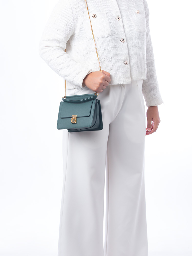 Calfskin Numéro Sept Mini Green