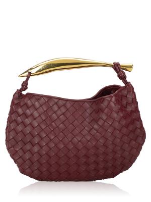 Nappa Intrecciato Sardine Bag Barolo