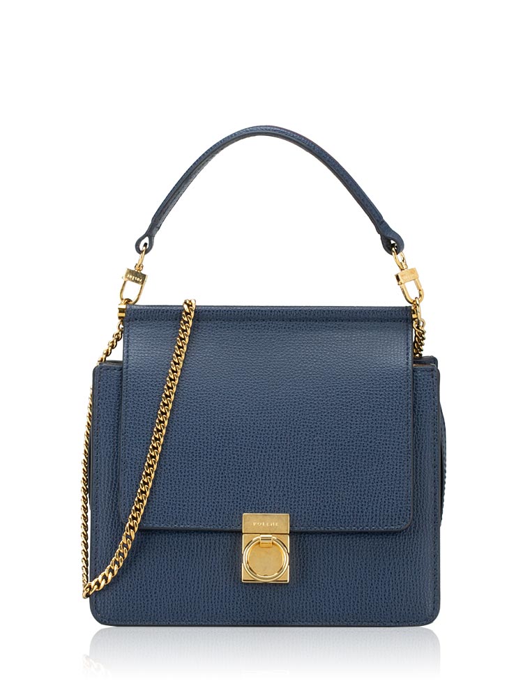 Calfskin Numéro Sept Mini Navy Blue