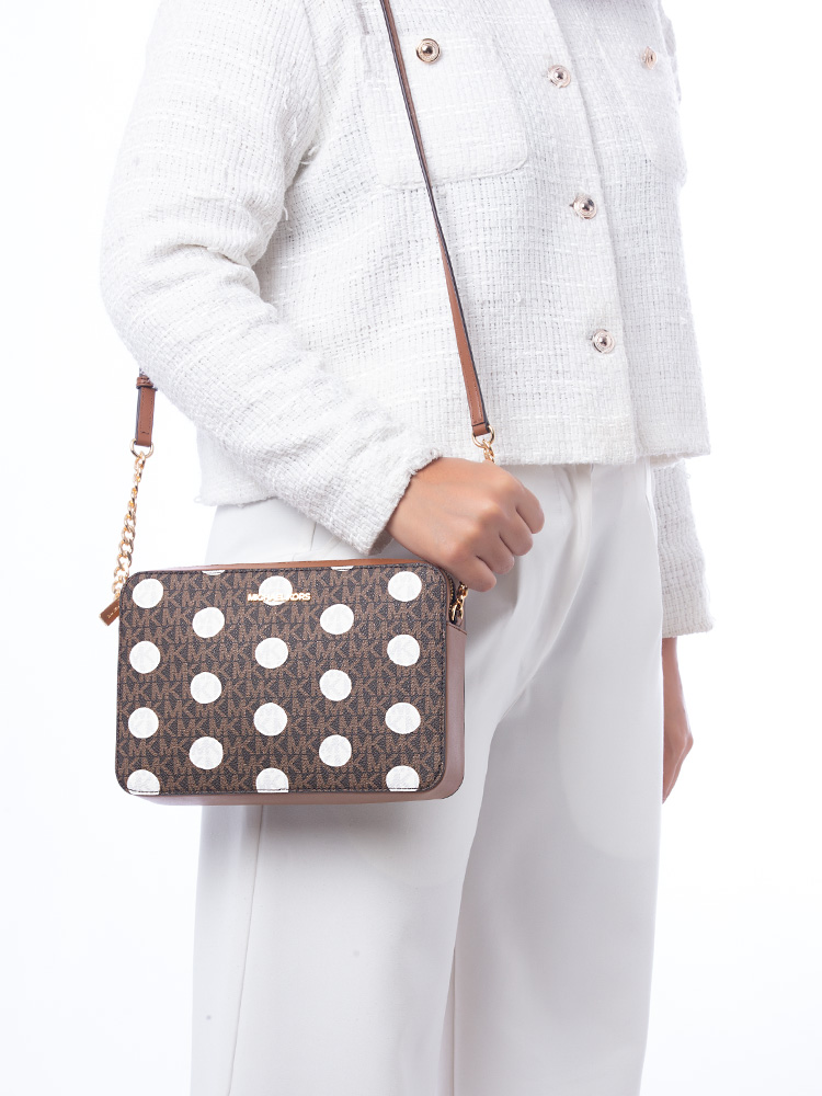 Signature Jet Set Item Large EW Dot Crossbody Luggage