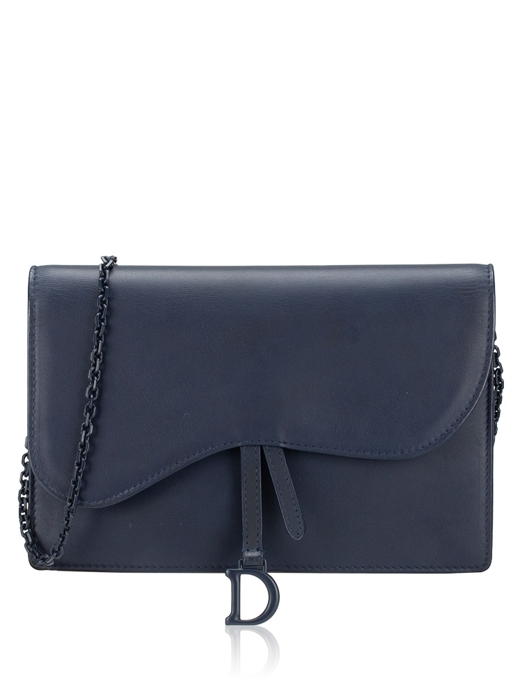 Ultra Matte Saddle Chain Wallet Dark Blue