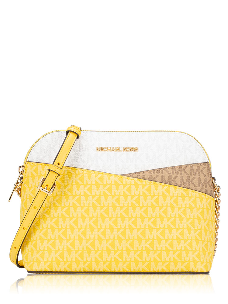 Signature Jet Set Colorblock Dome Crossbody Daisy Yellow Multi