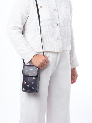 Staci Ditsy Buds NS Flap Phone Crossbody Black Multi