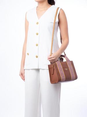 CBG91 Straw Webbing Smith 24 Tote Redwood Multi