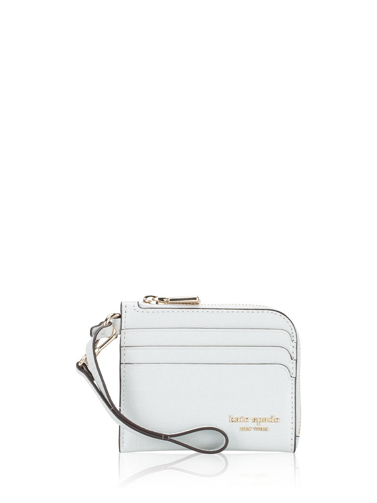 Devin Leather Card Wristlet Stone Path