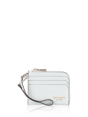 Devin Leather Card Wristlet Stone Path