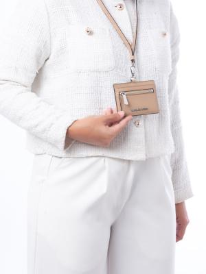 Jet Set Card Lanyard Camel