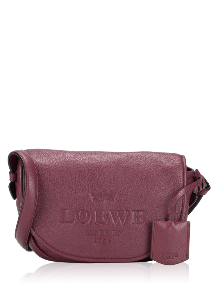 Calfskin Heritage Crossbody Maroon