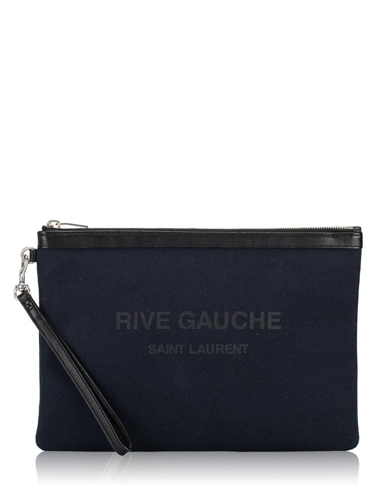 Canvas Rive Gauche Zip Pouch Navy
