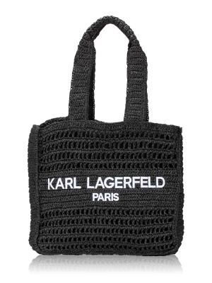 Antibes Straw Tote Black