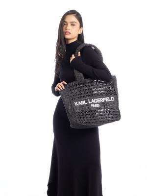 Antibes Straw Tote Black