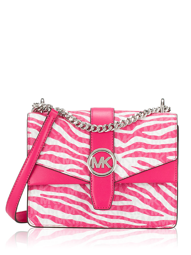Greenwich Zebra Small Flap Crossbody Dragonfruit