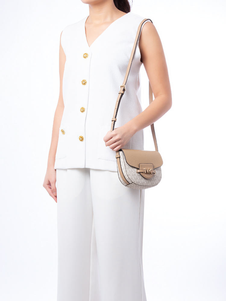 Signature Reed Small Saddle Bag Camel Multi