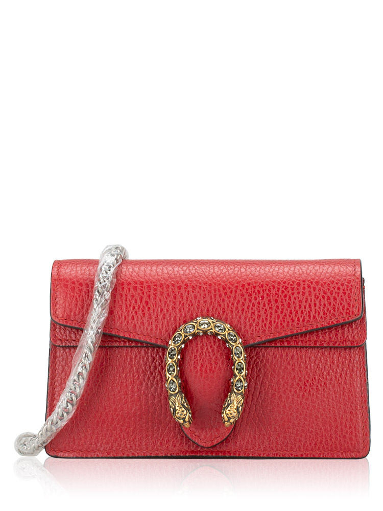 Calfskin Super Mini Dionysus Shoulder Bag Hibiscus Red