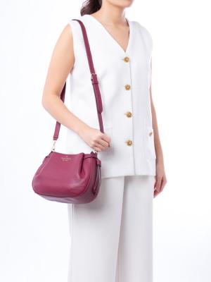 Dumpling Leather Crossbody Blackberry