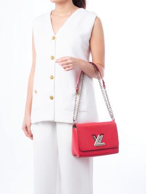 Epi Twist Shoulder Bag MM Coquelicot