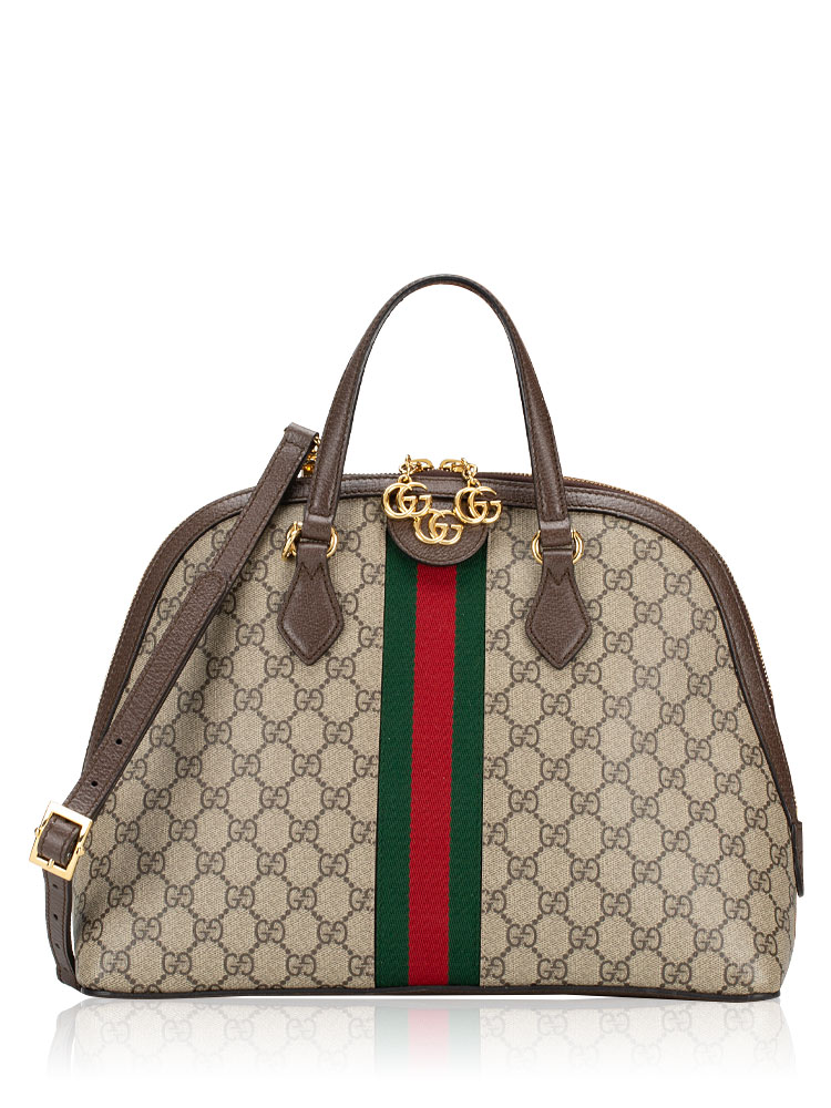 GG Supreme Web Ophidia Dome Top Handle Bag Beige New Acero