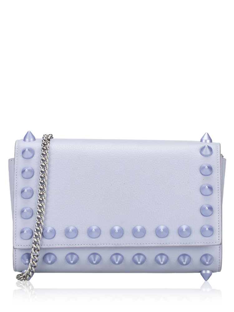 Calfskin Empire Maxi Spikes Paloma Clutch Skylight