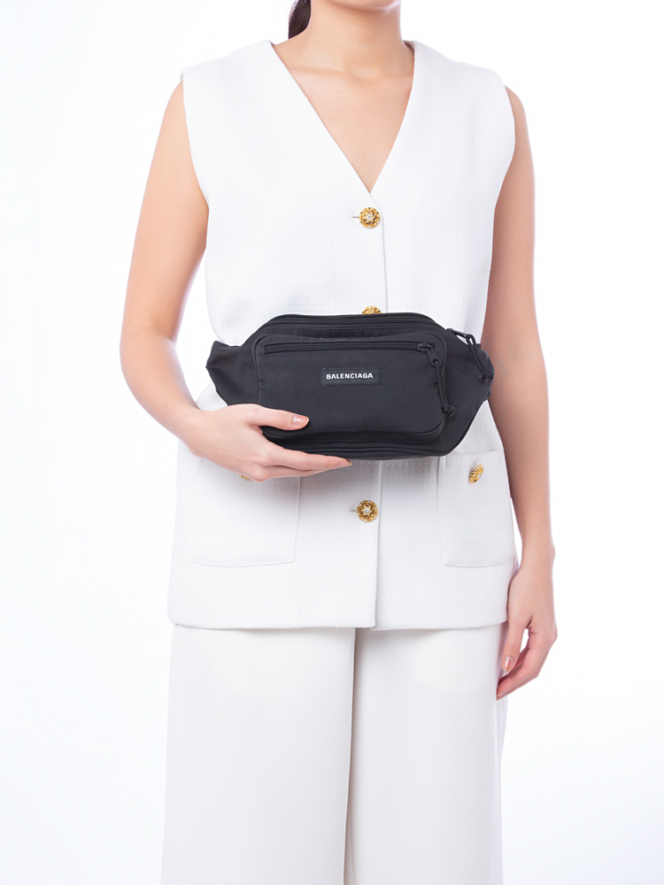 Nylon Explorer Belt Bag Black