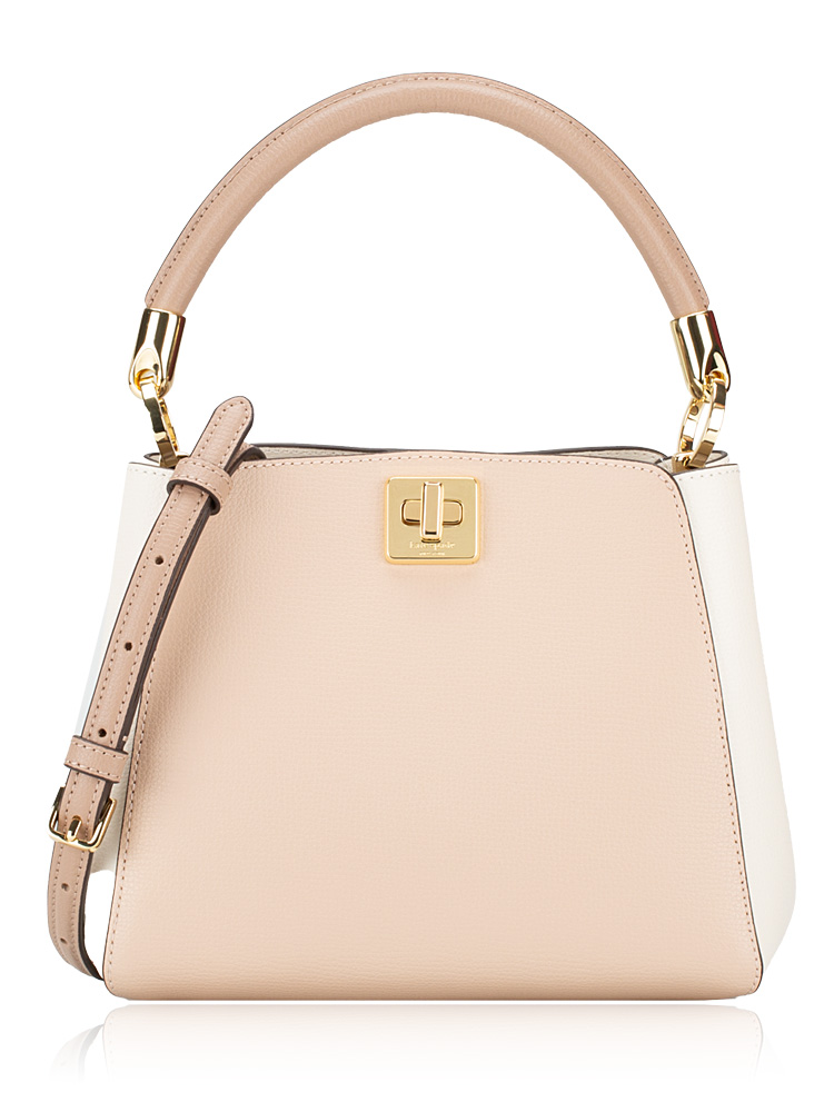 Phoebe Colorblock Small Top Handle Bag Toasted Hazelnut