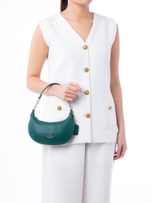 CN011 Payton Leather Mini Shoulder Emerald Green