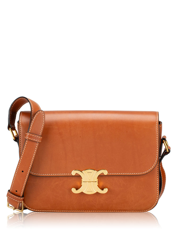 Natural Calfskin Medium Triomphe Tan