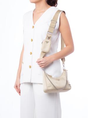 Nylon Re-Edition 2005 Multipochette Crossbody Deserto