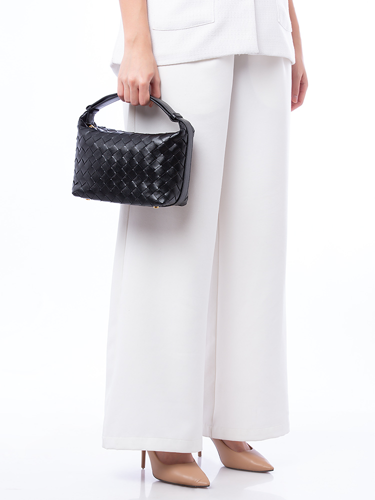 Calfskin Intrecciato Mini Wallace Black